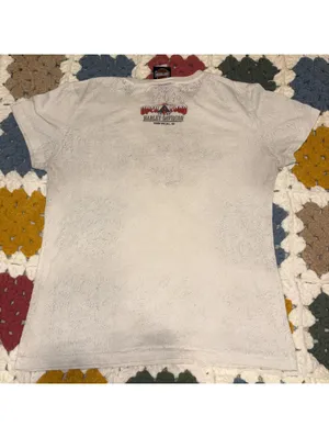 Vintage Y2K Harley-Davidson Floral “Live to Ride” Woman’s Medium Open Road Tee thumbnail 3