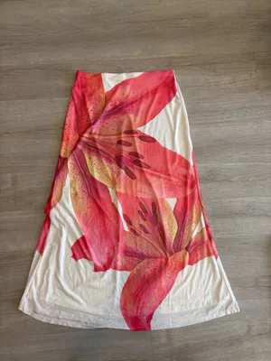 Amazon Floral Mesh Boho Maxi Skirt thumbnail 3