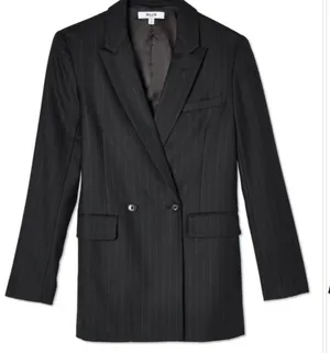 Billie The Label Diana Pin Stripe Blazer Black S thumbnail 5