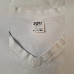 PINK Victoria's Secret White V-Neck Sweatshirt thumbnail 6