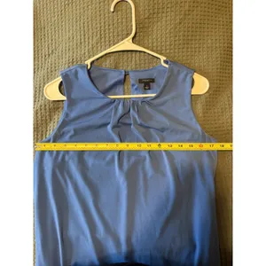 Ann Taylor Blue Sleeveless Dress Women's Size S Small thumbnail 4