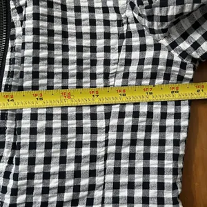 Isaac‎ Mizrahi Live Women's Black White Gingham Moto Blazer Jacket Size Large thumbnail 5