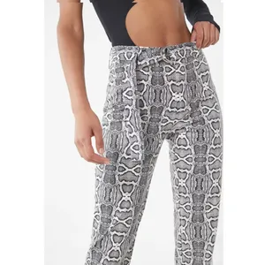 I.AM.GIA Shiraz Snake Print Pants Black White High Waisted Belted Womens Size XS thumbnail 4