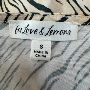 For Love & Lemons Joselyn Slip Midi Dress in Zebra Tiger Print size Small $135 thumbnail 8