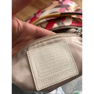 Coach vintage Y2K purse pink yellow white tan crossbody or shoulder bag 11x7 inc thumbnail 6