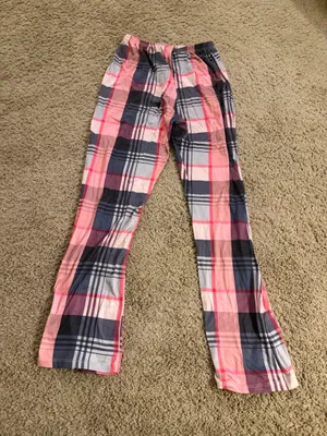 Plaid Pj Pants Pink thumbnail 1