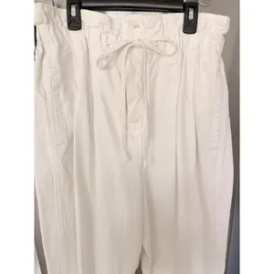 Free People Margate Paperbag Pants Women White High Waisted Trouser Pleated $98 thumbnail 6