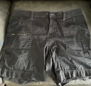 Faded Glory Black Cotton Shorts with Branded Waist Tag thumbnail 1