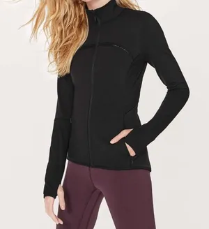 Lululemon Mesh Is More Jacket Black SIZE 6 Fitted Stretch Soft‎ Sporty Running thumbnail 1