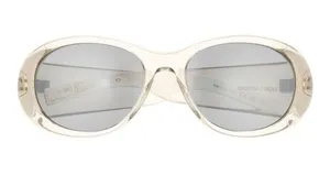 Saint Laurent Transparent/Clear Oval Sunglasses with Silver Lenses thumbnail 1