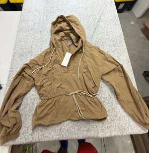 CALIA Hooded Windbreaker Tan Brown‎ Water Repellent Jacket WAX14309 Womens S NEW thumbnail 1