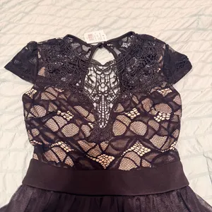Privy Lace Illusion Tulle Fit & Flare Cocktail Mini Dress - Size S - NWT thumbnail 12