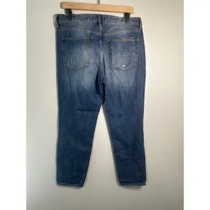 J.Crew Distressed Boyfriend Jeans Medium Wash‎ Ripped Patched C6982 Size 29 thumbnail 4