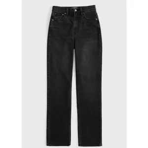 Abercrombie & Fitch 90’s ultra high rise straight black wash jeans 26/2 s thumbnail 2