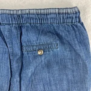 Life In Progress Casual Jogger Pants Womens‎ XS Blue Chambray Cotton Tapered Leg thumbnail 8