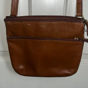 Fossil Tan Leather Shoulder Bag thumbnail 1