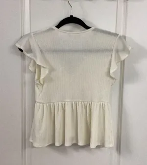 Altar'd State Cream Short Sleeve Shirt thumbnail 2