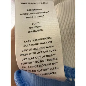 Wilo‎ powder blue white ribbed leggings Size medium thumbnail 6