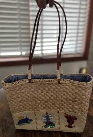 | seaside, sequin, straw, shoulder bag thumbnail 1