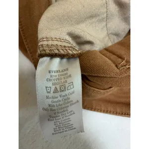 Everlane Cropped Wide Leg Pant Women 6 Brown Excellent High Rise Stretch Twill thumbnail 4