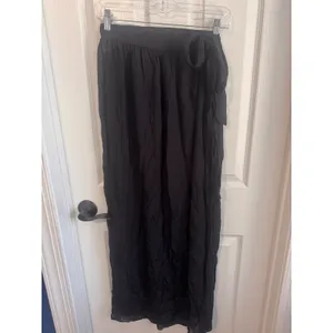 SheIn Black Wrap Swim Cover Up Skirt Maxi Side Slit Tie Waist Beach Size‎ S thumbnail 7
