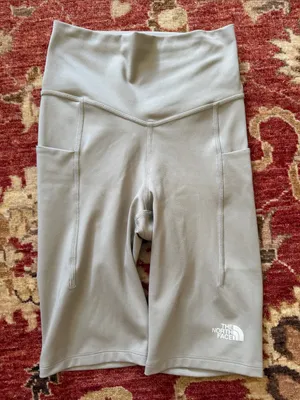 The North Face Women's High-Waist Bike Shorts in Taupe thumbnail 1