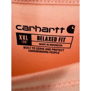 Carhartt T-Shirt women's XXL relaxed fit crew floral C graphic logo peach thumbnail 6