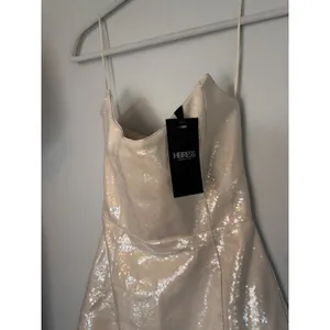 Heiress Beverly Hills Womens Strapless Sequin Corset Mini Dress Natural Sz S NWT thumbnail 14