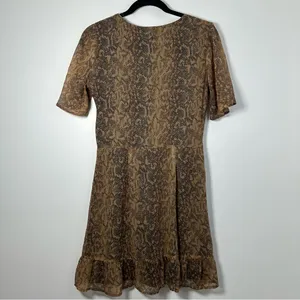 Abercrombie & Fitch Women’s Snake Skin Print Button-Up Mini Dress Size S thumbnail 3