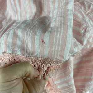 Aqua Pink Striped Maxi Sleeveless Spaghetti Straps Long Dress 100% Cotton Small thumbnail 12