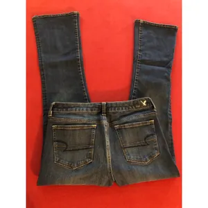 American Eagle skinny kick bootcut flare blue jeans Size 8 thumbnail 6