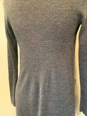 LOFT Women’s XXS Petite Charcoal Gray Longline Button Up V-Neck Cardigan Sweater thumbnail 6