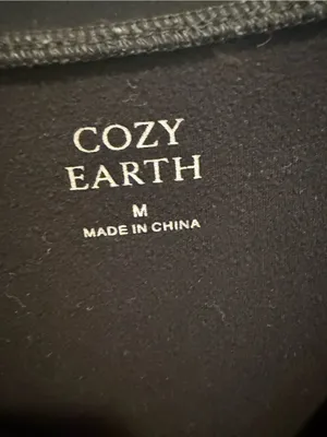 COZY EARTH Women’s Brushed Bamboo Cotton Crewneck Pullover Top Black thumbnail 4