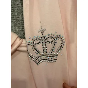Christine Alexander Women Tracksuit L Pink Y2K Rhinestone Crown Hoodie Pants Set thumbnail 8