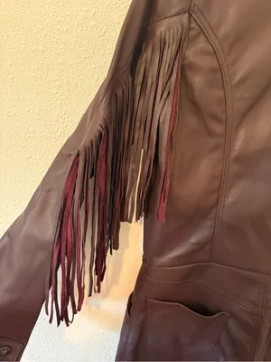 Rock and Roll Denim Fringe Pleather Romper thumbnail 4
