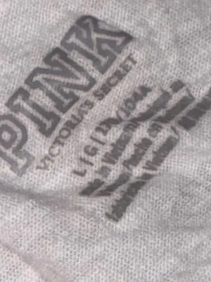Victoria’s Secret pink white grey gray short sleeve shirt top thumbnail 3