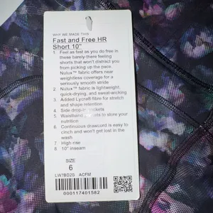 Lululemon Fast Free Short 10" Inseam Non-Reflective Activate Floral Multi Size 6 thumbnail 12