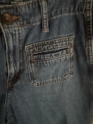 Old Navy Navy Baggy Wide Leg Jeans thumbnail 2