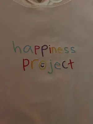Happiness Project Hoodie White thumbnail 2