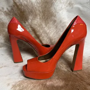 Sam Edelman Leather Platform Peep Toe Pumps Size 7.5 B41‎ thumbnail 8