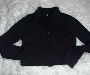 Balance Athletics Black Long Sleeve Jacket Zip Up Jacket size Large Cropped thumbnail 1