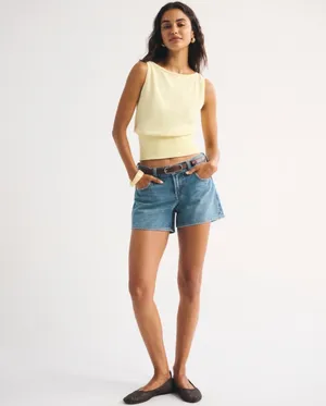 Abercrombie Curve Love Low Rise Baggy Shorts thumbnail 11