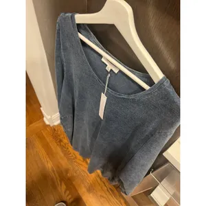 Jane and Delancey size 2XL denim blue knit fabric Dress Worn Look nwt thumbnail 2