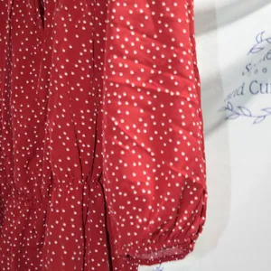 NWT Bloom Chic Red/White Polka Dot Peasant Blouse, Size 26 thumbnail 6
