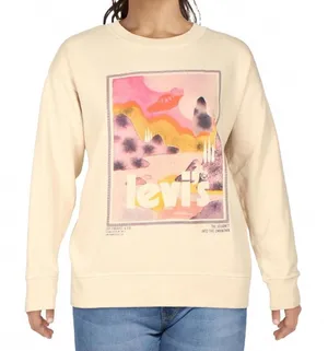Levi’s Journey Into the Unknown UFO Graphic Crewneck Sweatshirt Plus Size 2X thumbnail 1