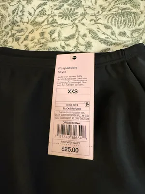 wild fable Black Satin Midi Skirt with Lace Side Trim thumbnail 2