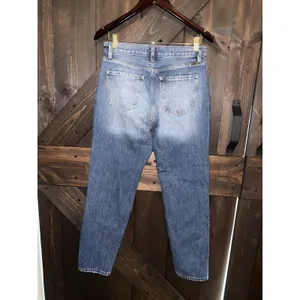 Kancan Women's Sz 7 27 Jeans Distressed Button Fly‎ High Rise Blue Raw Hem Denim thumbnail 4