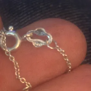 Vintage dainty sterling silver sideways cross necklace thumbnail 2
