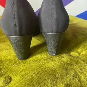 Thierry Rabotin‎ Made in Italy Black Heels Size 39.5 EUC thumbnail 4