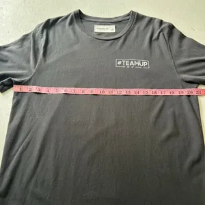 Abercrombie & Fitch #TEAMUP Graphic Tee | Soft Black Cotton T-Shirt | Size L thumbnail 5
